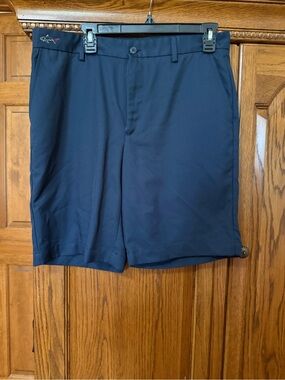 Greg Norman Collection Navy Performance Flat-Front Golf Shorts